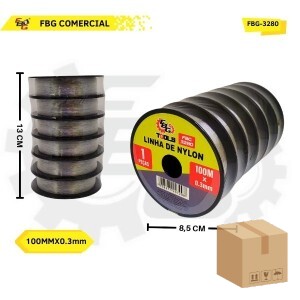 FBG-3280 LINHA DE NYLON 0,3MMX100M