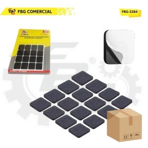 FBG-M 3284 PROTETOR EVA AUTOADESIVO QUADRADO PRETO 2CM